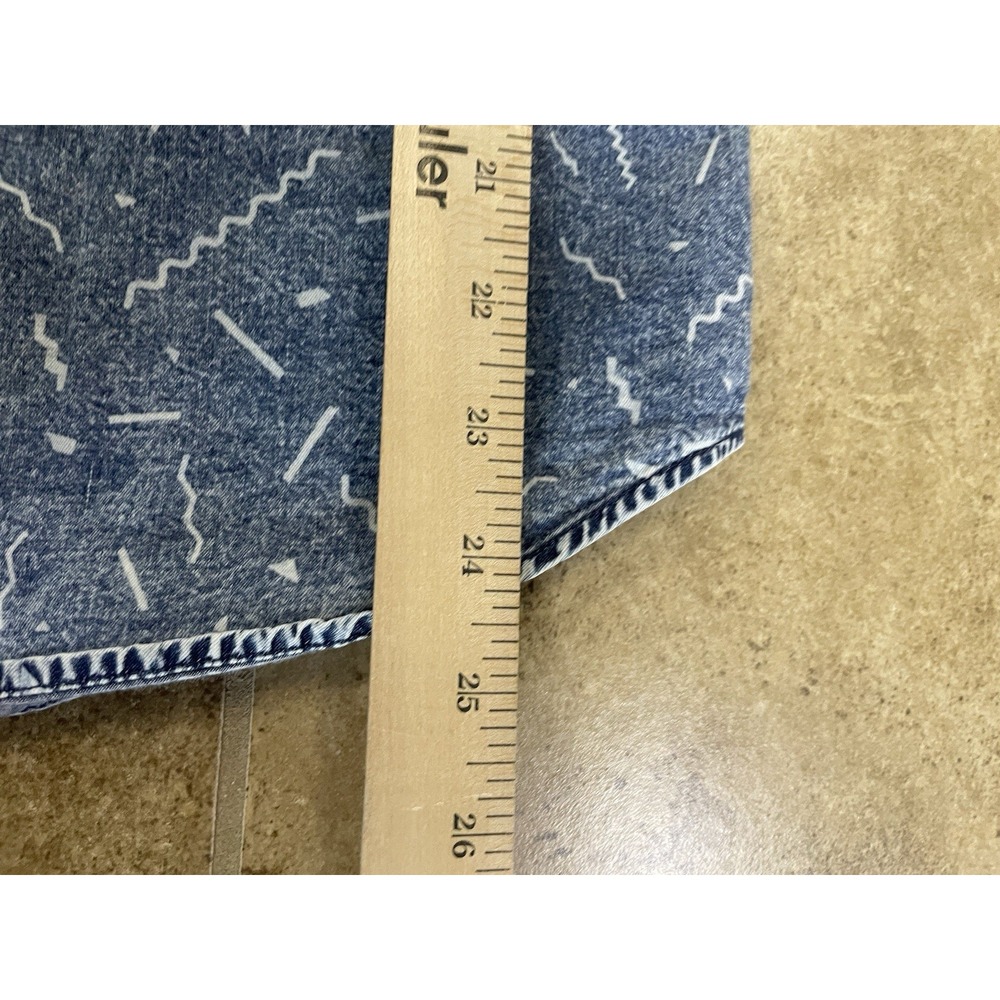 American Rag Mens Sz S Popular Denim Aztec Long Sleeve Shirt Blue Pattern Button - Picture 6 of 7